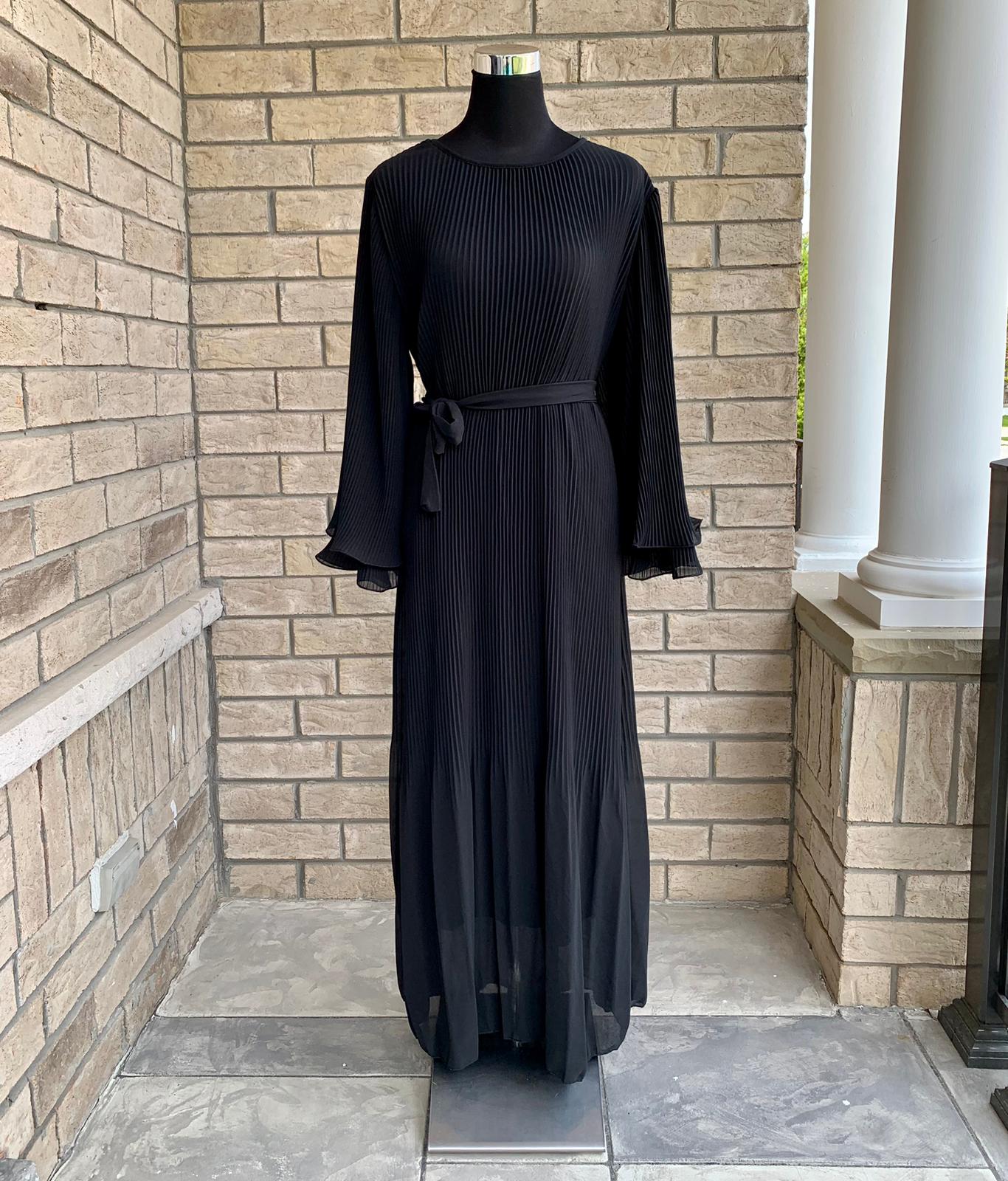 Maha Pleated Dress Black