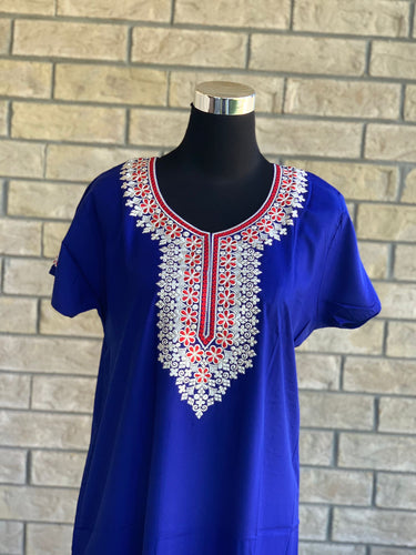 Comfy, breathable, stylish. The lounge wear that you need in your closet. Made with premium fabric, and embroidery on the front.  Material: Premium Cotton  Size chart provided (in inches)  Collection: Aminah Collection 2023  Colour may look different due to screen resolution.