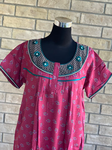 Comfy, breathable, stylish. The lounge wear that you need in your closet. Made with premium fabric, and embroidery on the front.  Material: Premium Cotton  Size chart provided (in inches)  Collection: Aminah Collection 2023  Colour may look different due to screen resolution.