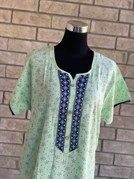 Comfy, breathable, stylish. The lounge wear that you need in your closet. Made with premium fabric, and embroidery on the front.  Material: Premium Cotton  Size chart provided (in inches)  Collection: Safiya Collection 2023  Colour may look different due to screen resolution.