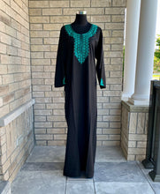 Load image into Gallery viewer, Hafsa Long Sleeve Kaftan Black
