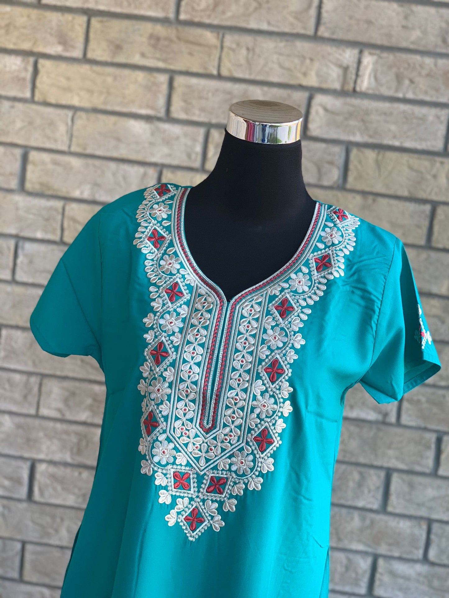 Comfy, breathable, stylish. The lounge wear that you need in your closet. Made with premium fabric, and embroidery on the front.  Material: Premium Cotton  Size chart provided (in inches)  Collection: Safiya Collection 2023  Colour may look different due to screen resolution.