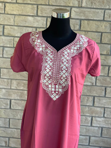 Comfy, breathable, stylish. The lounge wear that you need in your closet. Made with premium fabric, and embroidery on the front.  Material: Premium Cotton  Size chart provided (in inches)  Collection: Safiya Collection 2023  Colour may look different due to screen resolution.