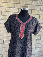 Load image into Gallery viewer, Comfy, breathable, stylish. The lounge wear that you need in your closet. Made with premium fabric, and embroidery on the front.  Material: Premium Cotton  Size chart provided (in inches)  Collection: Aminah Collection 2023  Colour may look different due to screen resolution.
