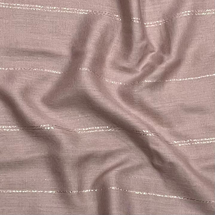 Light Mauve Gold Lines Hijab
