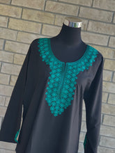 Load image into Gallery viewer, Hafsa Long Sleeve Kaftan Black
