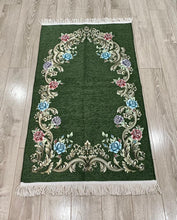 Load image into Gallery viewer, Jade Floral Woven Velvet Janamaz
