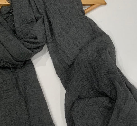Crinkle Hijab Charcoal
