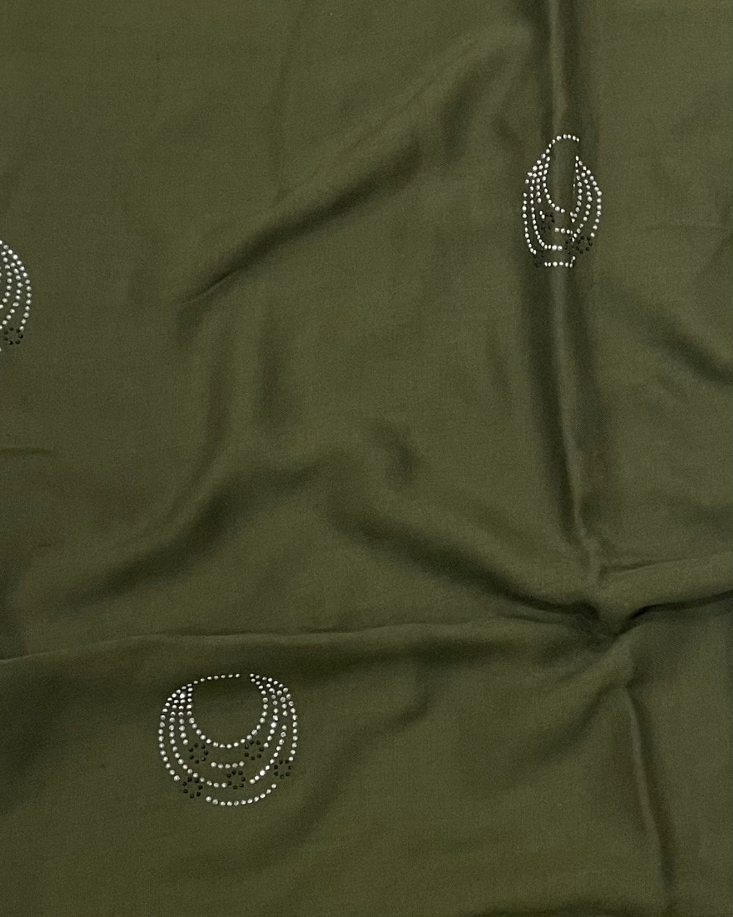 Olive Stonework Cotton Hijab
