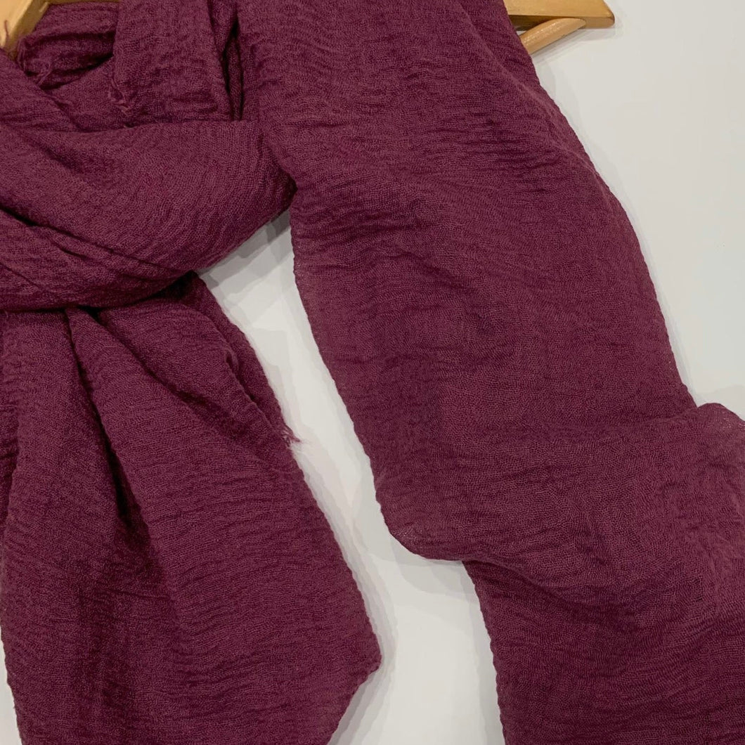 Magenta Crinkle Hijab