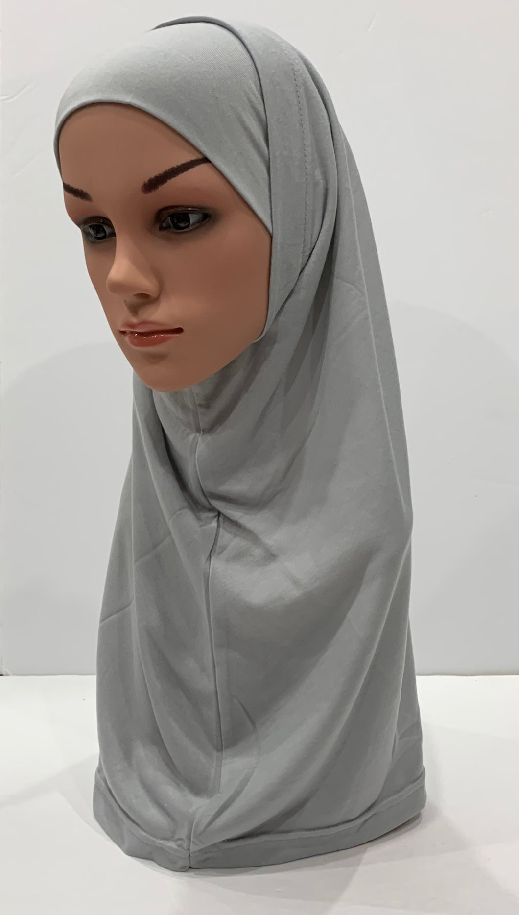 Silver Grey 2pc Style Kids Hijab