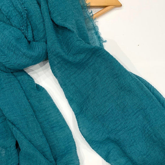 Turquoise Crinkle Hijab