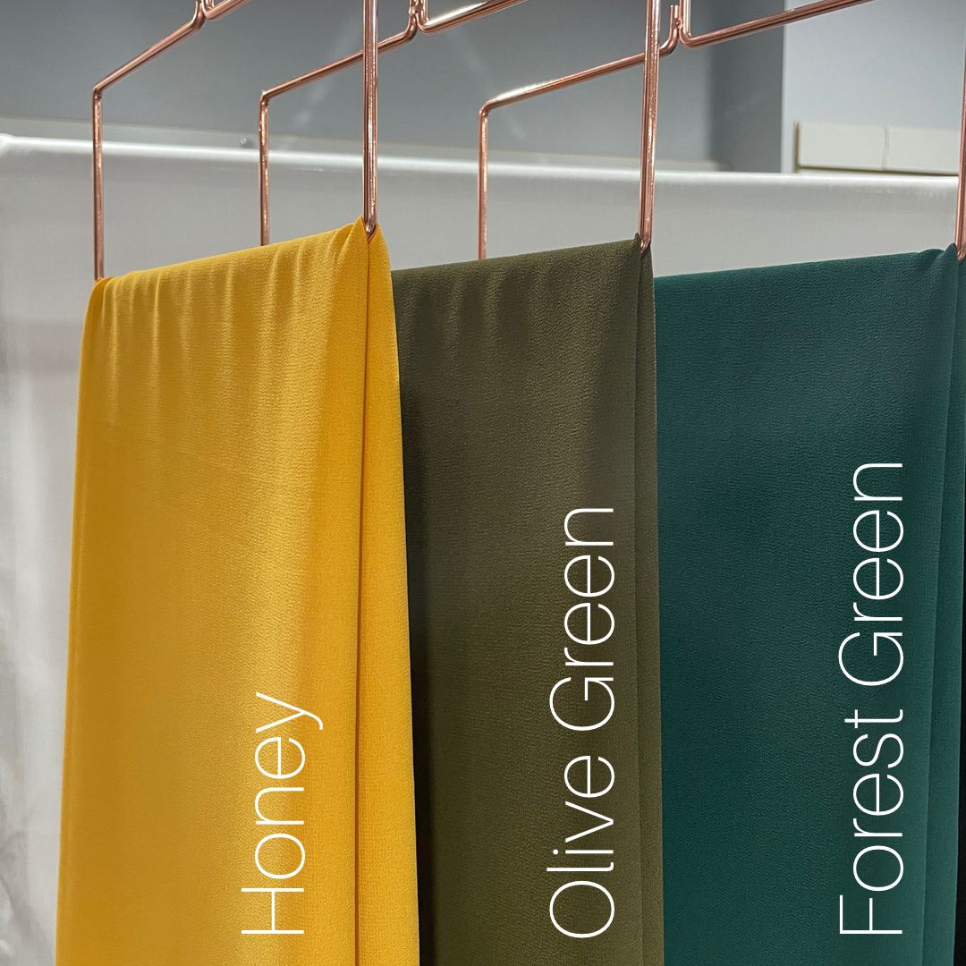 Olive Chiffon Hijab scarf  https://www.arifasboutique.com/products/olive-chiffon-hijab  Our chiffon hijabs are lightweight and airy allowing for a versatile look from casual to formal. A closet staple made from a comfortable textured chiffon material. We have handpicked each of our colours providing you with a wide range to choose from. Size 180 cm x 70 cm Color may look different due to different screen reslotuion