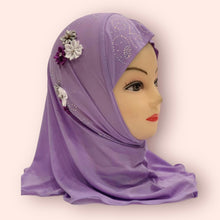 Load image into Gallery viewer, Lilac Kids Floral Hijab Small
