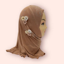 Load image into Gallery viewer, Chestnut Kids Floral Hijab Small
