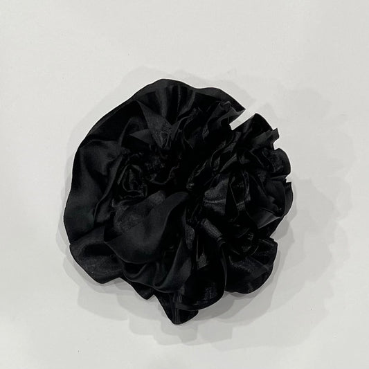 Black Satin Scrunchie