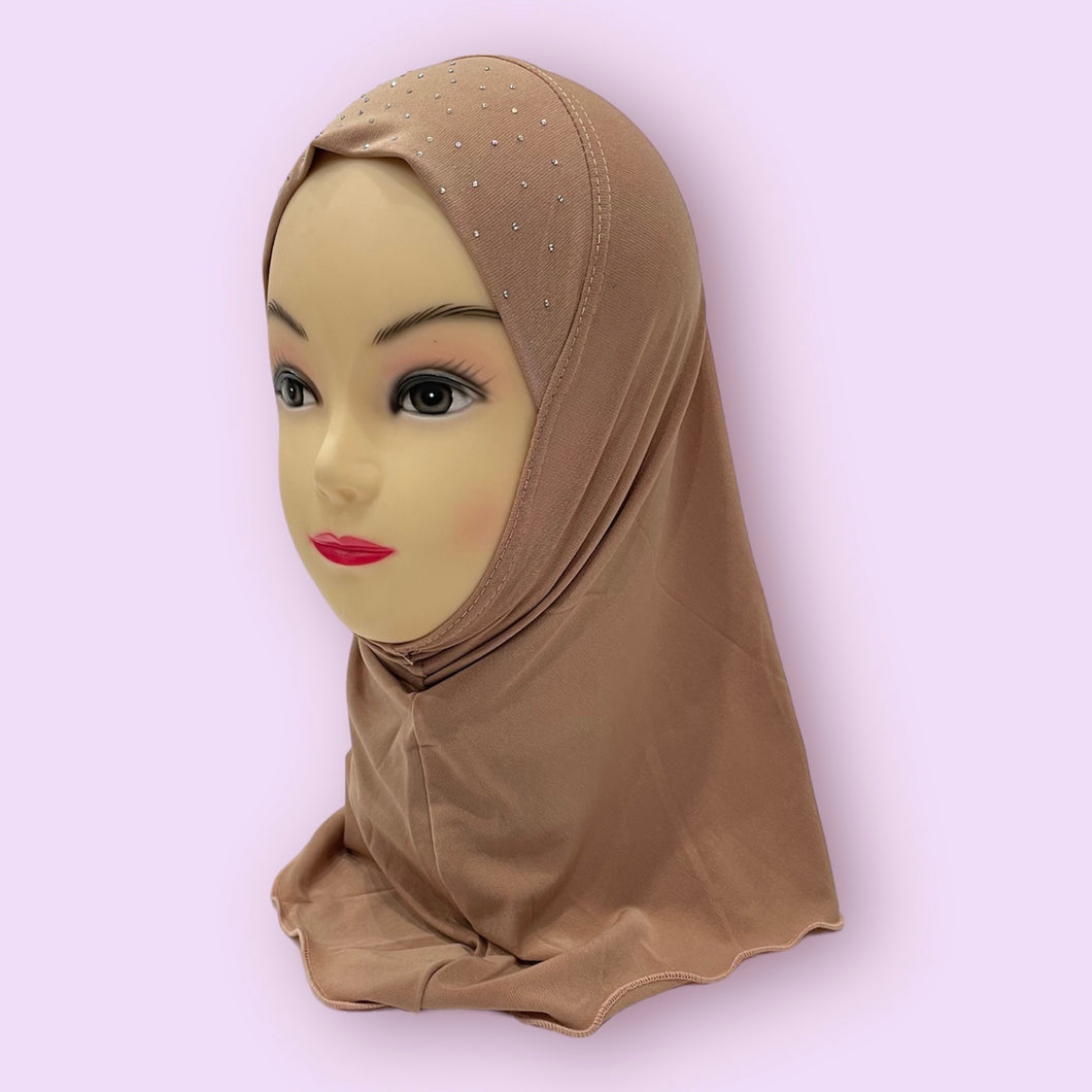 Chestnut Stonework Kids Hijab Small