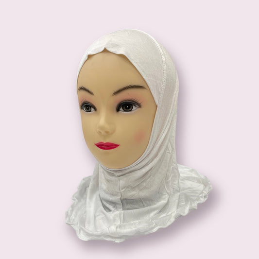 White Kids Hijab Small