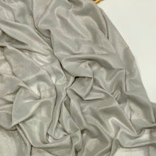 Load image into Gallery viewer, Silver Shimmer Chiffon Hijab scarf  https://www.arifasboutique.com/products/silver-shimmer-chiffon-hijab  Shimmer Chiffon Hijabs are the perfect balance of style and shine. The perfect piece to compliment your outfit for any occasion. Material: 100% Polyester Size: 180 cm x 70 cm Color may look different due to different screen resolution
